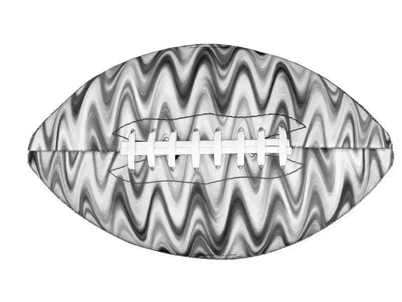 Footballs-WAVY #1 Footballs & Mini Footballs-Grays & White-from COLORADDICTED.COM-