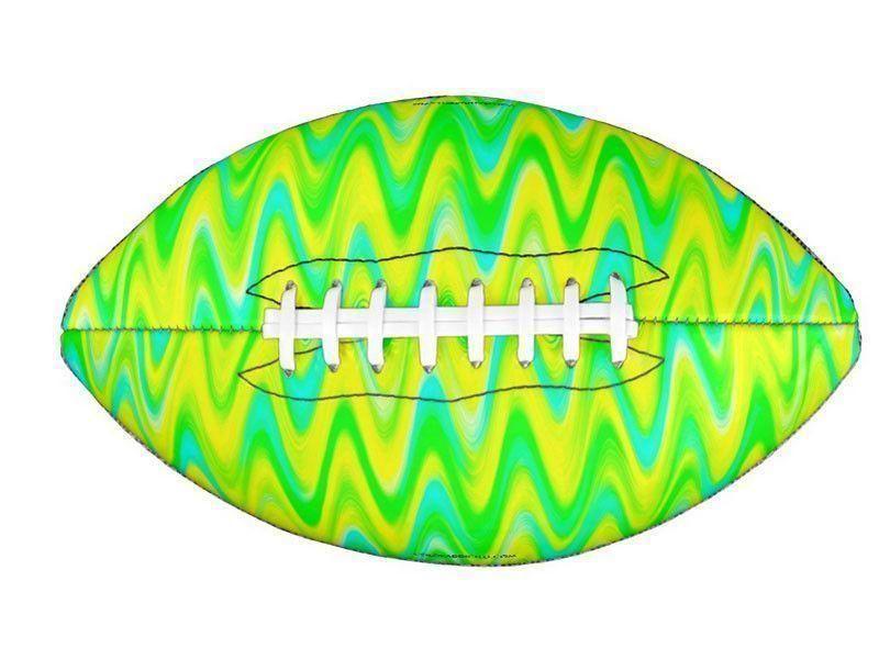 Footballs-WAVY #1 Footballs &amp; Mini Footballs-Greens &amp; Yellows &amp; Light Blues-from COLORADDICTED.COM-