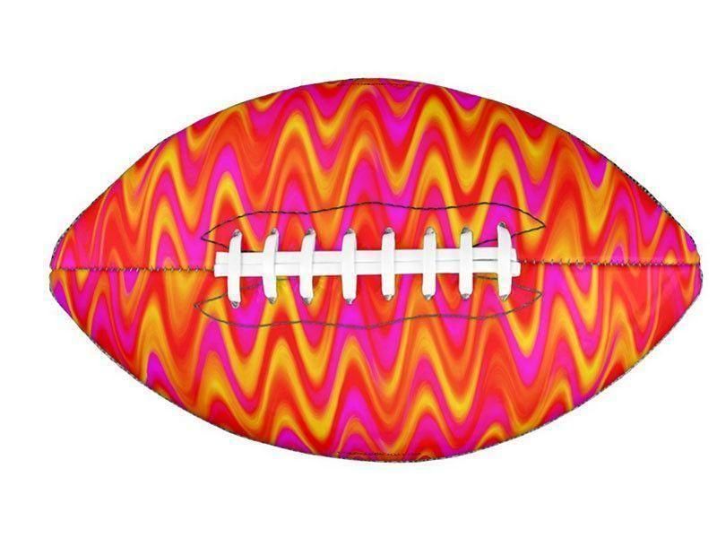 Footballs-WAVY #1 Footballs &amp; Mini Footballs-Reds &amp; Oranges &amp; Yellows &amp; Fuchsias-from COLORADDICTED.COM-