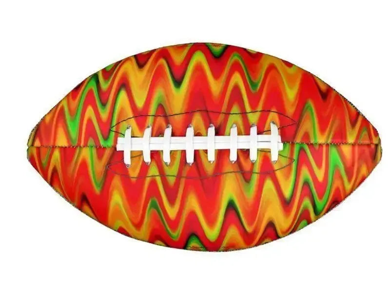 Footballs-WAVY #1 Footballs & Mini Footballs-Reds & Oranges & Yellows & Greens-from COLORADDICTED.COM-