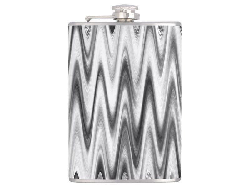 Hip Flasks-WAVY #1 Hip Flasks-Grays &amp; White-from COLORADDICTED.COM-