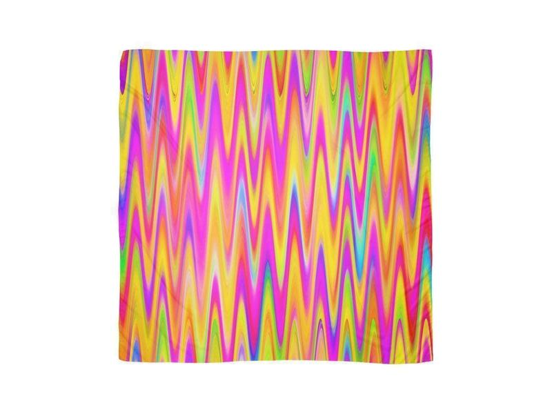 Large Square Scarves & Shawls-WAVY #1 Large Square Scarves & Shawls-Multicolor Light-from COLORADDICTED.COM-