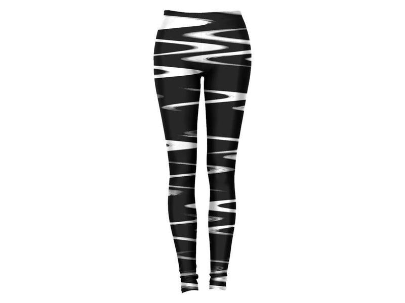Leggings-WAVY #1 Leggings-Black &amp; White-from COLORADDICTED.COM-
