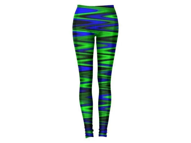 Leggings-WAVY #1 Leggings-Blues & Greens-from COLORADDICTED.COM-