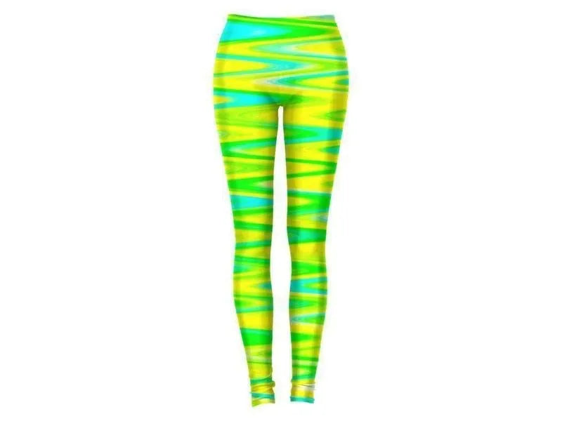 Leggings-WAVY #1 Leggings-Greens & Yellows & Light Blues-from COLORADDICTED.COM-