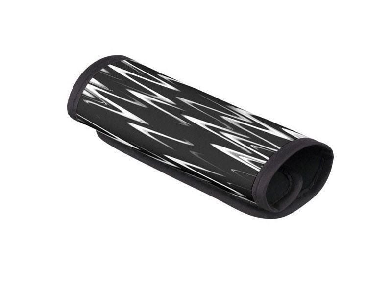 Luggage Handle Wraps-WAVY #1 Luggage Handle Wraps-Black &amp; White-from COLORADDICTED.COM-