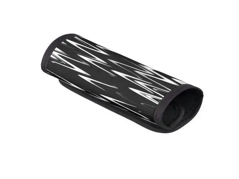 Luggage Handle Wraps-WAVY #1 Luggage Handle Wraps-Black & White-from COLORADDICTED.COM-