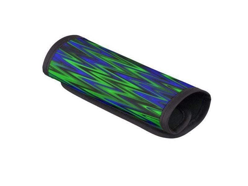 Luggage Handle Wraps-WAVY #1 Luggage Handle Wraps-Blues &amp; Greens-from COLORADDICTED.COM-