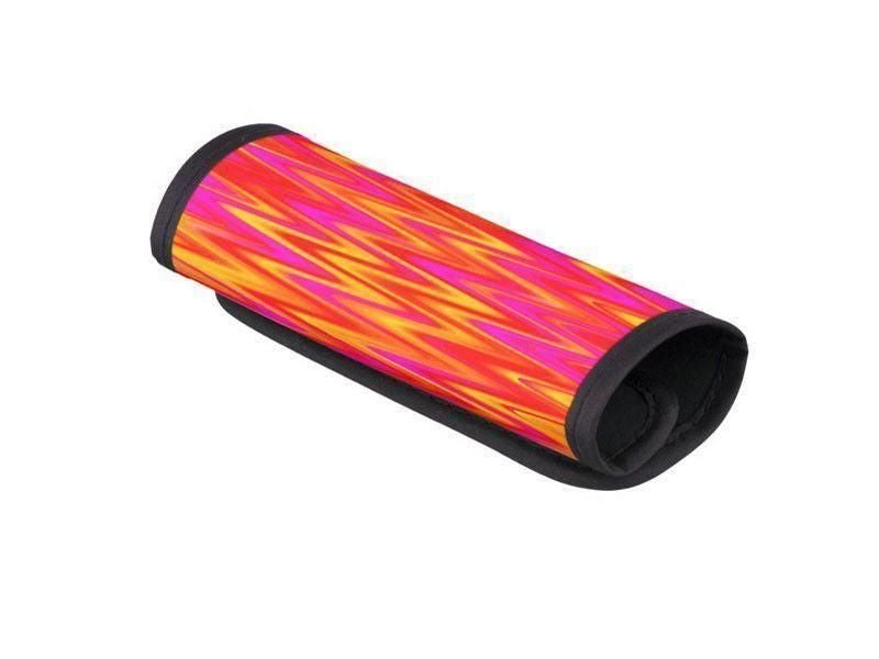 Luggage Handle Wraps-WAVY #1 Luggage Handle Wraps-Reds &amp; Oranges &amp; Yellows &amp; Fuchsias-from COLORADDICTED.COM-