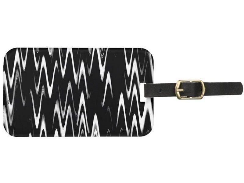 Luggage Tags-WAVY #1 Luggage Tags-Black &amp; White-from COLORADDICTED.COM-