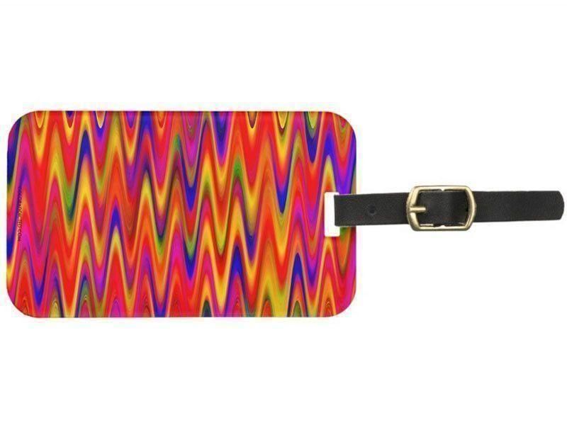 Luggage Tags-WAVY #1 Luggage Tags-Multicolor Bright-from COLORADDICTED.COM-
