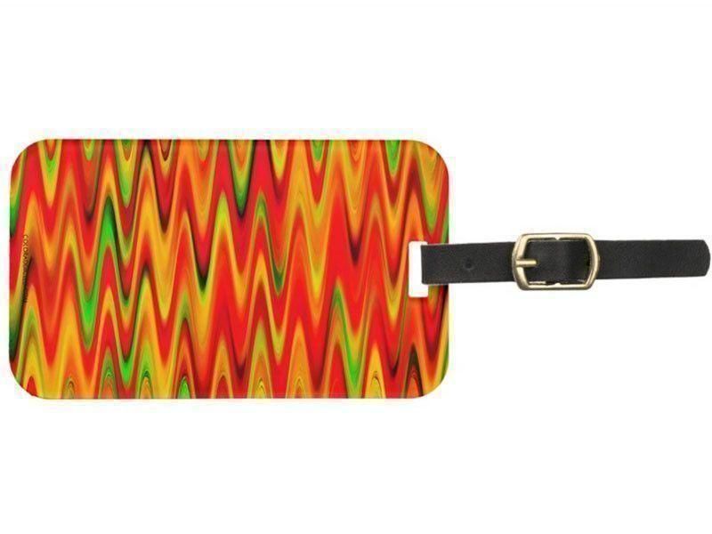Luggage Tags-WAVY #1 Luggage Tags-Reds, Oranges, Yellows &amp; Greens-from COLORADDICTED.COM-