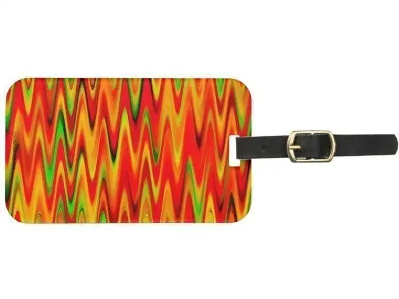 Luggage Tags-WAVY #1 Luggage Tags-Reds, Oranges, Yellows & Greens-from COLORADDICTED.COM-
