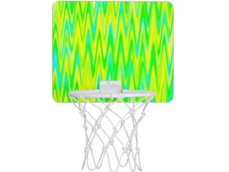 Mini Basketball Hoops-WAVY #1 Mini Basketball Hoops-Greens & Yellows & Light Blues-from COLORADDICTED.COM-