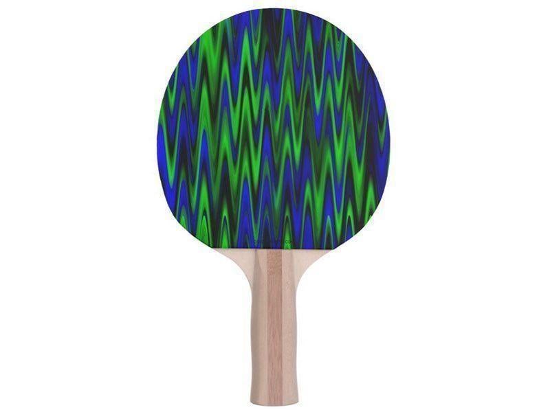 Ping Pong Paddles-WAVY #1 Ping Pong Paddles-Blues &amp; Greens-from COLORADDICTED.COM-