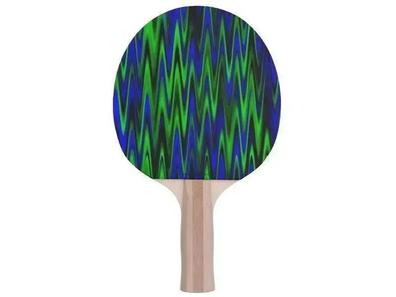 Ping Pong Paddles-WAVY #1 Ping Pong Paddles-Blues & Greens-from COLORADDICTED.COM-