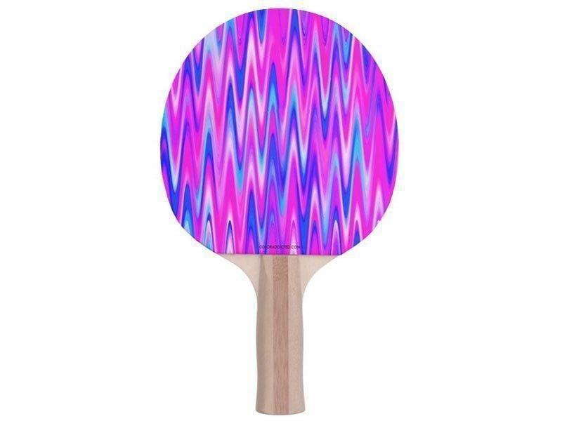 Ping Pong Paddles-WAVY #1 Ping Pong Paddles-Blues &amp; Purples &amp; Fuchsias-from COLORADDICTED.COM-