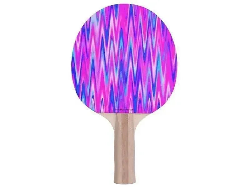 Ping Pong Paddles-WAVY #1 Ping Pong Paddles-Blues & Purples & Fuchsias-from COLORADDICTED.COM-