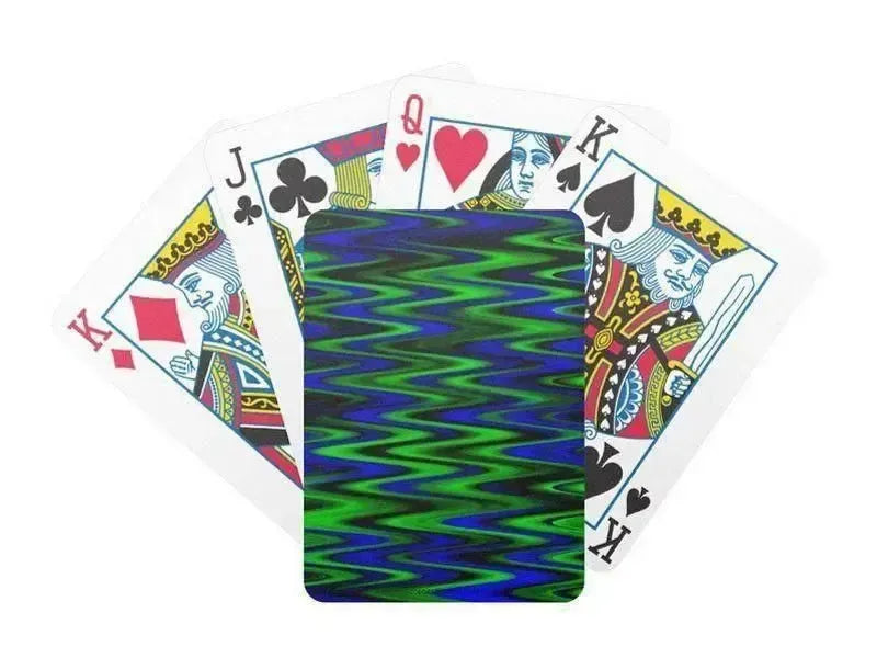 Playing Cards-WAVY #1 Premium Bicycle® Playing Cards-Blues & Greens-from COLORADDICTED.COM-