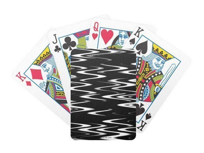 Playing Cards-WAVY #1 Premium Bicycle® Playing Cards-Black &amp; White-from COLORADDICTED.COM-