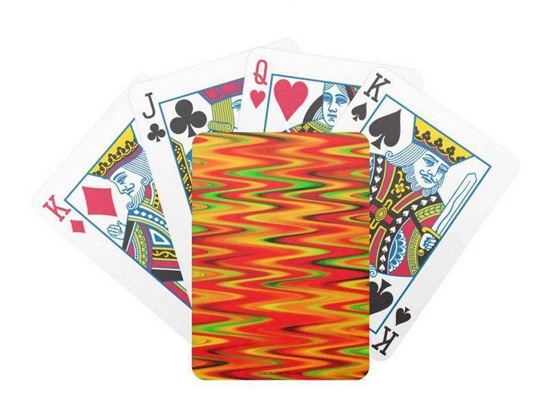 Playing Cards-WAVY #1 Premium Bicycle® Playing Cards-Reds &amp; Oranges &amp; Yellows &amp; Greens-from COLORADDICTED.COM-