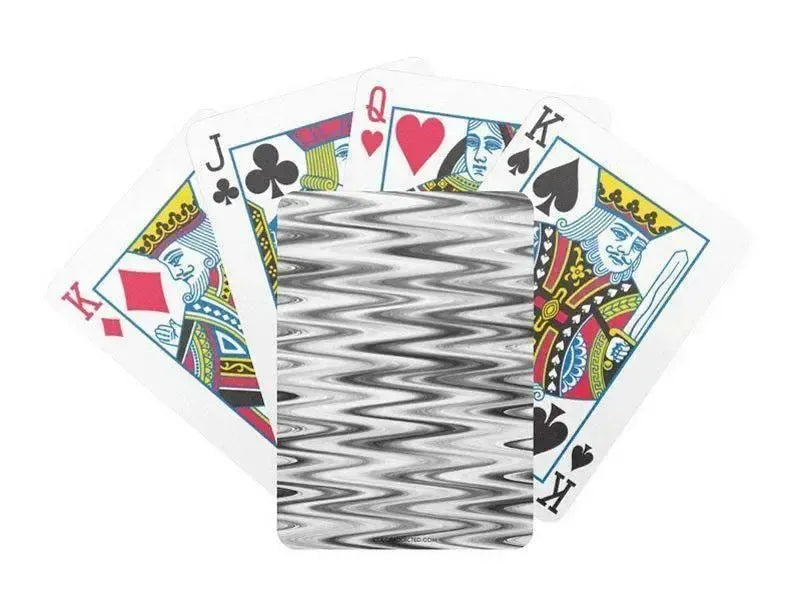 Playing Cards-WAVY #1 Premium Poker Playing Cards-Grays & White-from COLORADDICTED.COM-