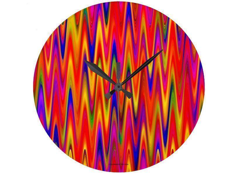 Wall Clocks-WAVY #1 Round Wall Clocks-Multicolor Bright-from COLORADDICTED.COM-