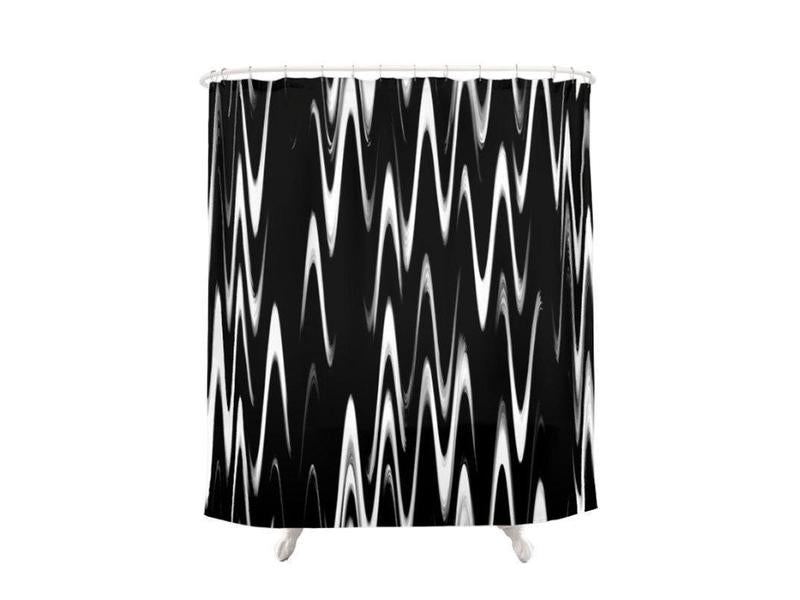 Shower Curtains-WAVY #1 Shower Curtains-Multicolor Light-from COLORADDICTED.COM-