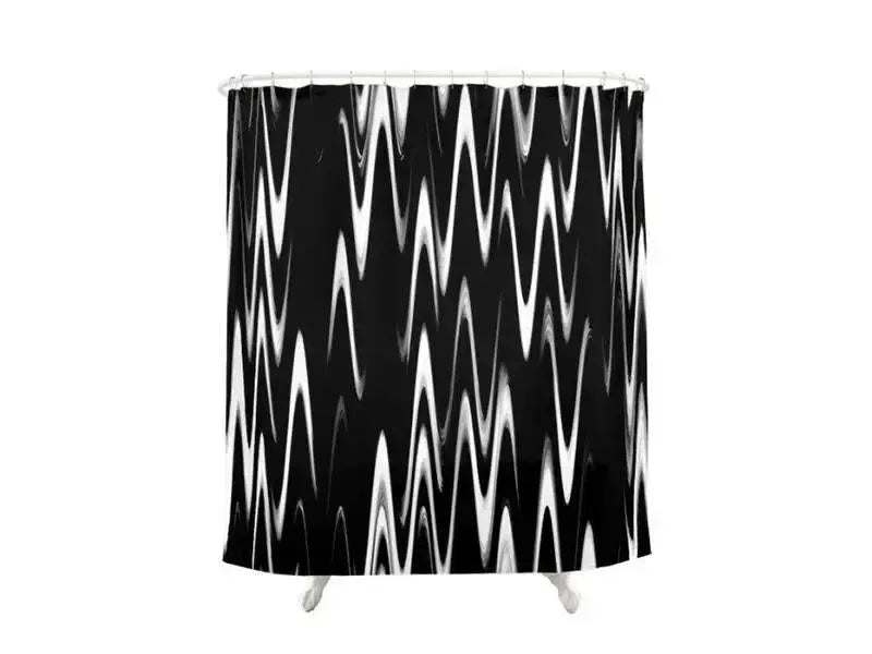 Shower Curtains-WAVY #1 Shower Curtains-from COLORADDICTED.COM-