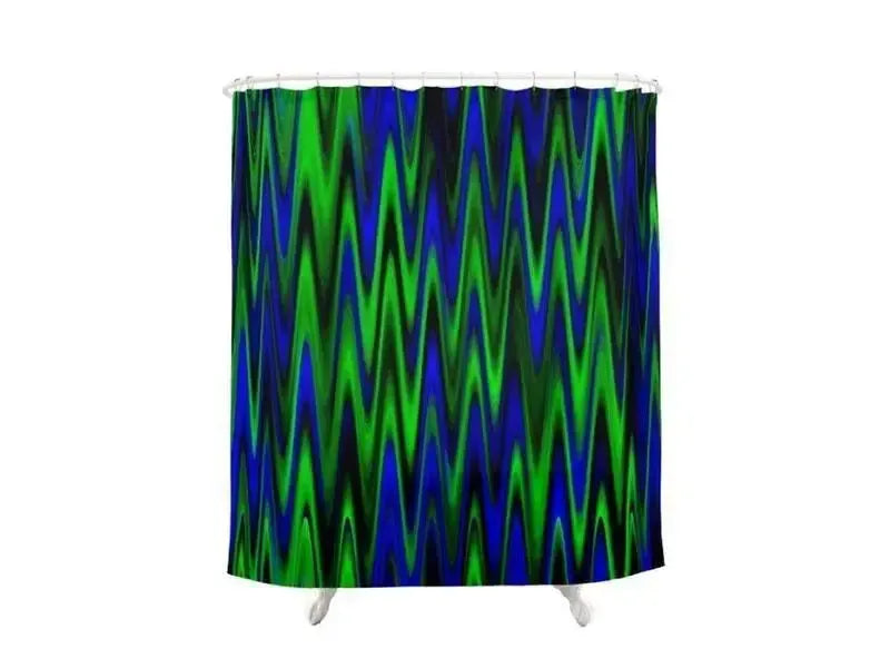 Shower Curtains-WAVY #1 Shower Curtains-from COLORADDICTED.COM-