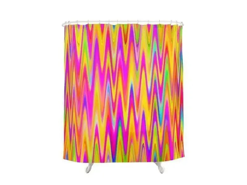 Shower Curtains-WAVY #1 Shower Curtains-from COLORADDICTED.COM-