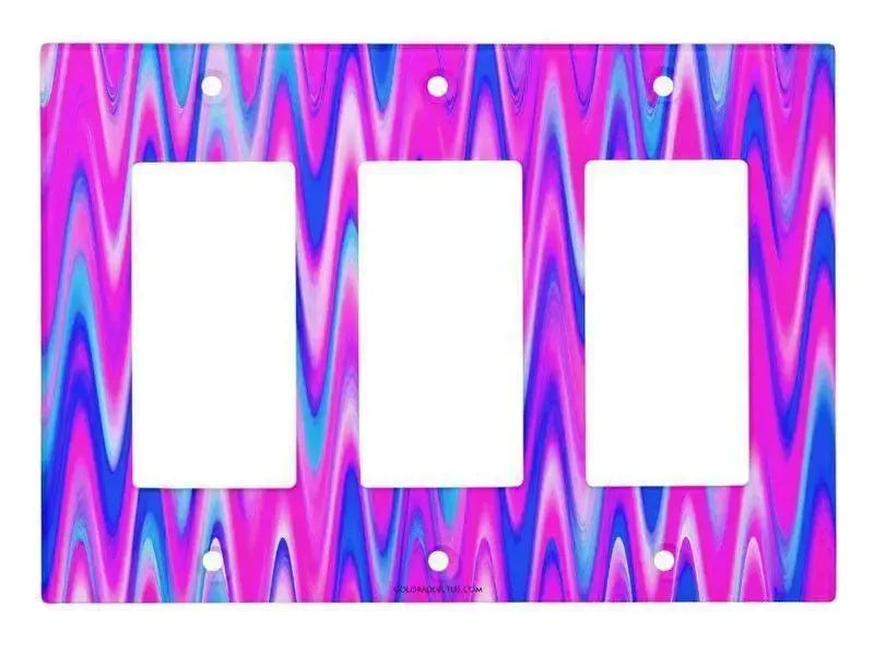 Rocker Light Switch Covers-WAVY #1 Single, Double & Triple-Rocker Light Switch Covers-from COLORADDICTED.COM-