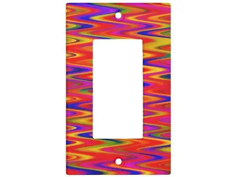 Rocker Light Switch Covers-WAVY #1 Single, Double & Triple-Rocker Light Switch Covers-from COLORADDICTED.COM-