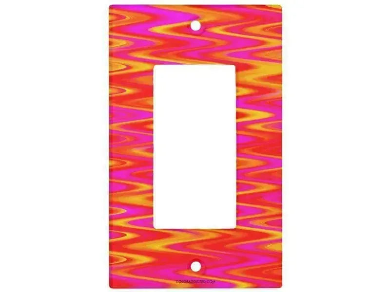 Rocker Light Switch Covers-WAVY #1 Single, Double & Triple-Rocker Light Switch Covers-from COLORADDICTED.COM-