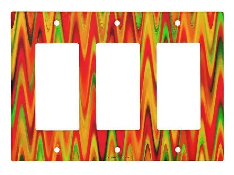 Rocker Light Switch Covers-WAVY #1 Single, Double & Triple-Rocker Light Switch Covers-from COLORADDICTED.COM-