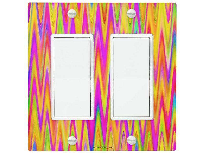 Light Switch Covers-WAVY #1 Single, Double &amp; Triple-Rocker Light Switch Covers-from COLORADDICTED.COM-