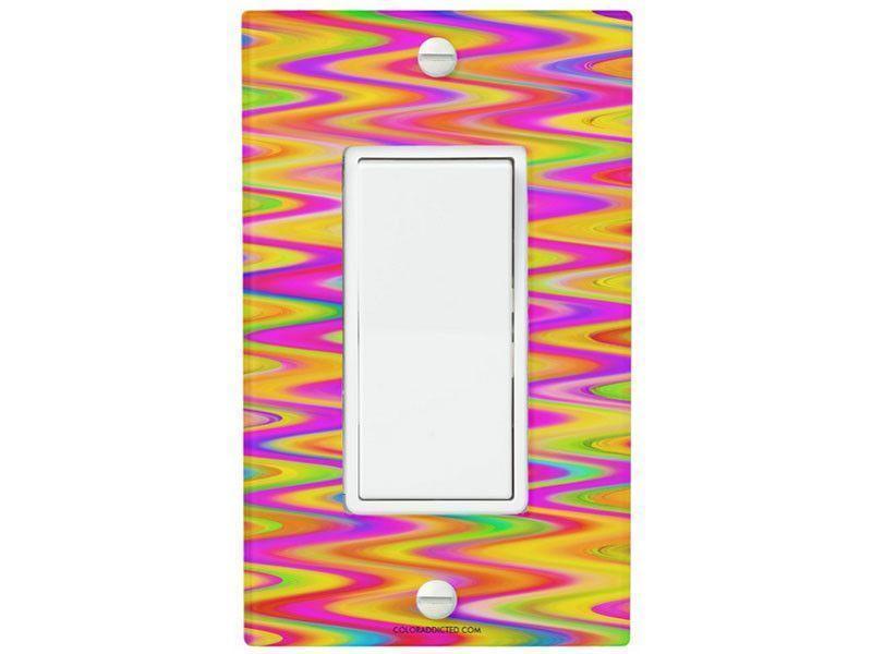 Light Switch Covers-WAVY #1 Single, Double &amp; Triple-Rocker Light Switch Covers-from COLORADDICTED.COM-