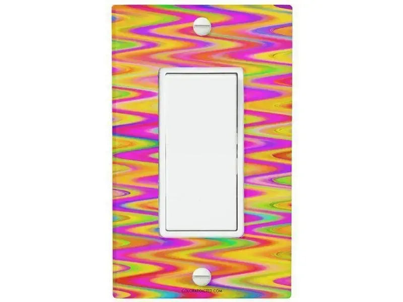 Rocker Light Switch Covers-WAVY #1 Single, Double & Triple-Rocker Light Switch Covers-from COLORADDICTED.COM-