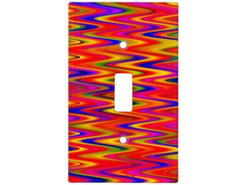 Light Switch Covers-WAVY #1 Single, Double &amp; Triple-Toggle Light Switch Covers-Multicolor Bright-from COLORADDICTED.COM-