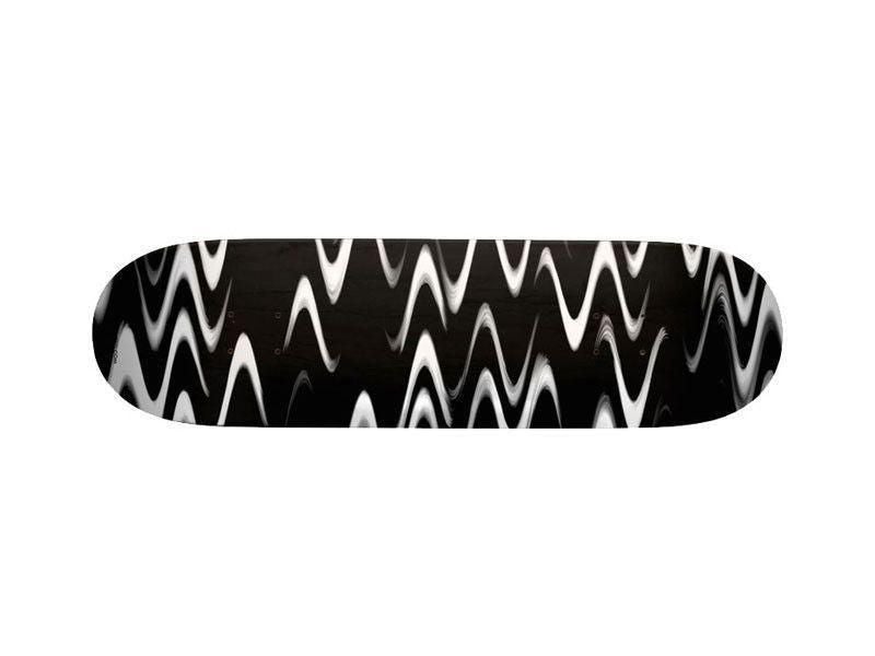 Skateboard Decks-WAVY #1 Skateboard Decks-Black &amp; White-from COLORADDICTED.COM-
