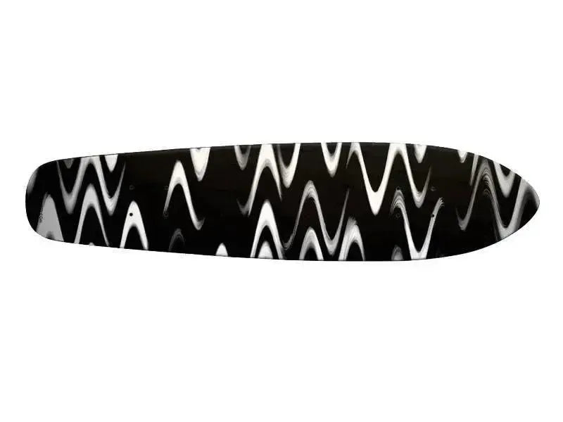 Skateboard Decks-WAVY #1 Skateboard Decks-Black & White-from COLORADDICTED.COM-