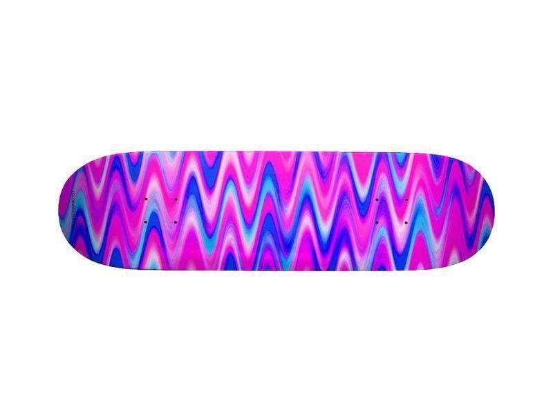 Skateboard Decks-WAVY #1 Skateboard Decks-Blues &amp; Purples &amp; Fuchsias-from COLORADDICTED.COM-