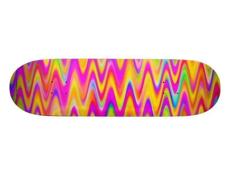 Skateboard Decks-WAVY #1 Skateboard Decks-Multicolor Light-from COLORADDICTED.COM-