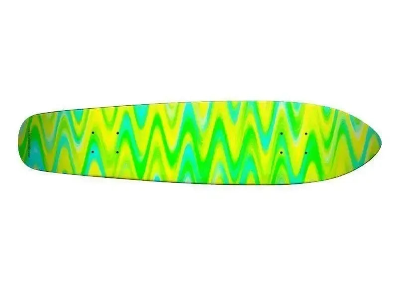 Skateboards-WAVY #1 Skateboards-Greens & Yellows & Light Blues-from COLORADDICTED.COM-