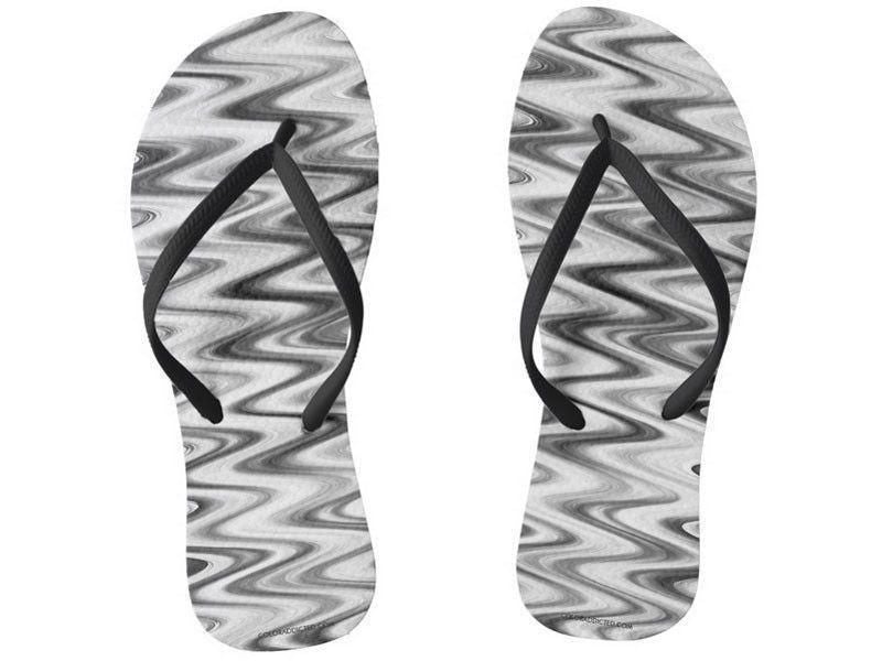 Flip Flops-WAVY #1 Slim-Strap Flip Flops-Grays &amp; White-from COLORADDICTED.COM-