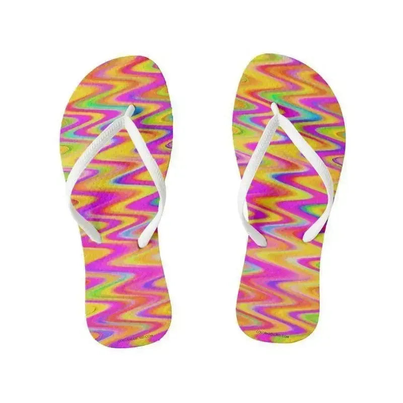 Flip Flops-WAVY #1 Slim-Strap Flip Flops-Multicolor Light-from COLORADDICTED.COM-
