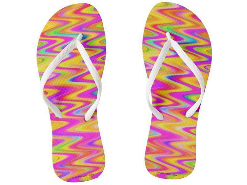 Flip Flops-WAVY #1 Slim-Strap Flip Flops-Multicolor Light-from COLORADDICTED.COM-