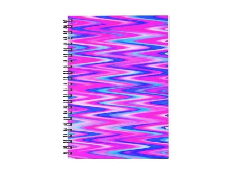 Spiral Notebooks-WAVY #1 Spiral Notebooks-Blues & Purples & Fuchsias-from COLORADDICTED.COM-