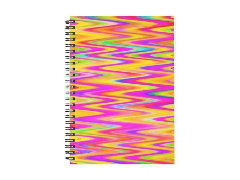 Spiral Notebooks-WAVY #1 Spiral Notebooks-Multicolor Light-from COLORADDICTED.COM-