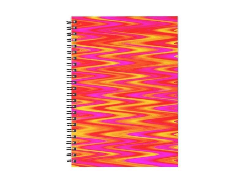 Spiral Notebooks-WAVY #1 Spiral Notebooks-Reds &amp; Oranges &amp; Yellows &amp; Fuchsias-from COLORADDICTED.COM-